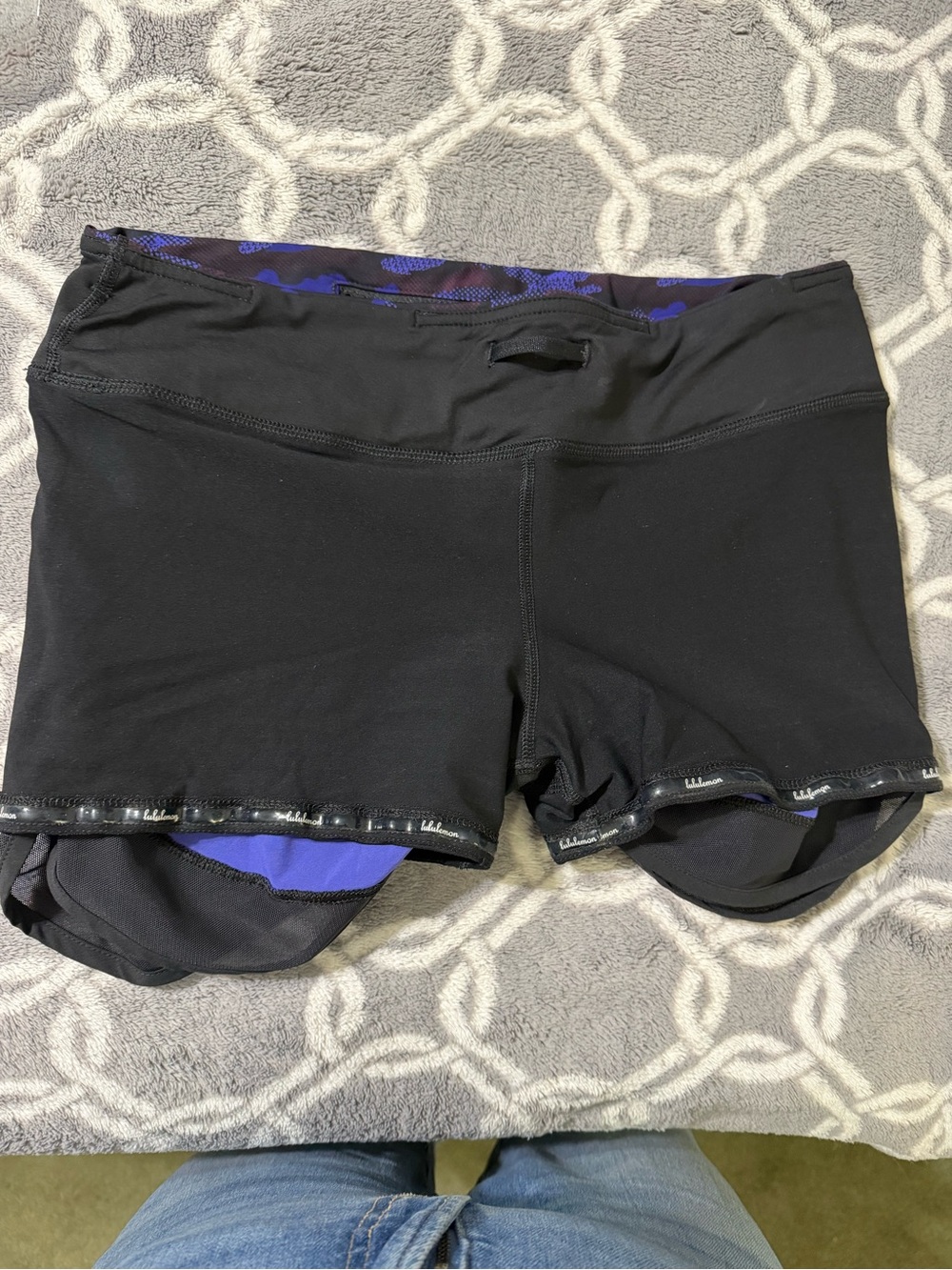 Lululemon Pace Setter Skirt Shorts Size 6 Purple Camo Running - Picture 9 of 10